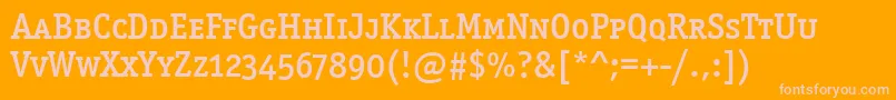 Officinasermdscitctt Font – Pink Fonts on Orange Background