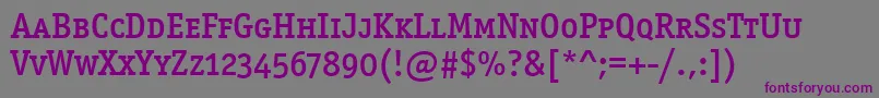 Officinasermdscitctt Font – Purple Fonts on Gray Background