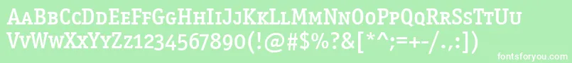Officinasermdscitctt Font – White Fonts on Green Background