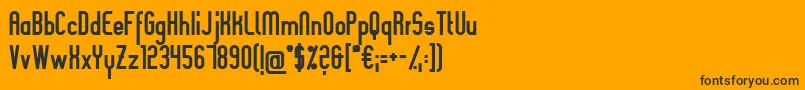 SlimaniaBold Font – Black Fonts on Orange Background