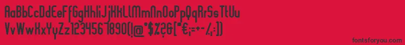 SlimaniaBold Font – Black Fonts on Red Background