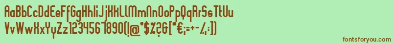 SlimaniaBold Font – Brown Fonts on Green Background