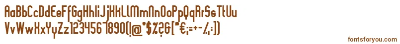 SlimaniaBold-fontti – ruskeat fontit valkoisella taustalla