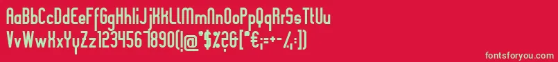 SlimaniaBold Font – Green Fonts on Red Background