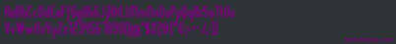 Fonte SlimaniaBold – fontes roxas em um fundo preto
