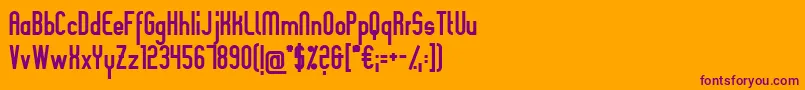 Шрифт SlimaniaBold – фиолетовые шрифты на оранжевом фоне