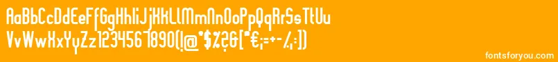 SlimaniaBold Font – White Fonts on Orange Background