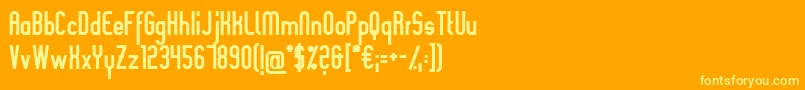 SlimaniaBold Font – Yellow Fonts on Orange Background