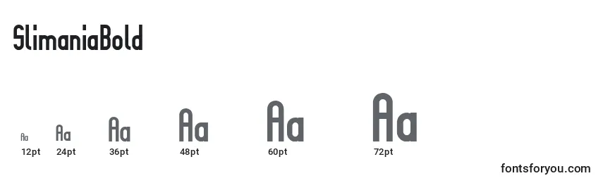 SlimaniaBold Font Sizes
