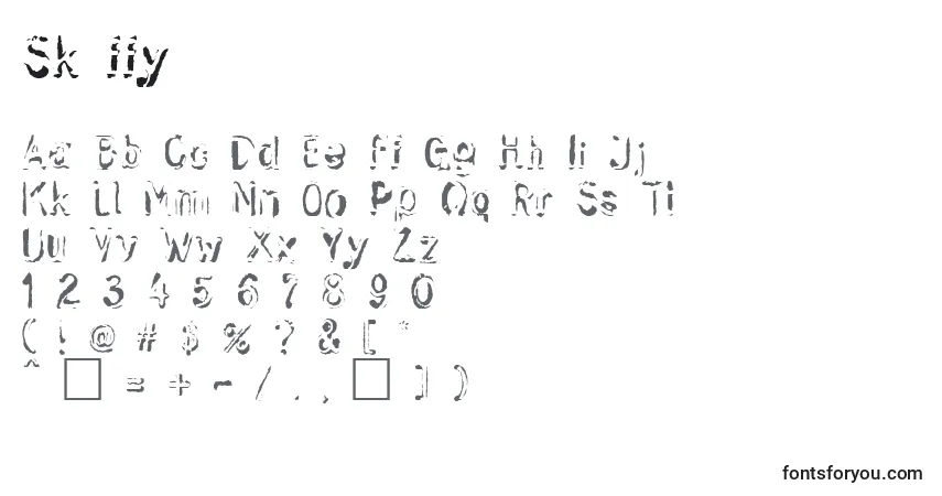 Шрифт Sk ffy – алфавит, цифры, специальные символы