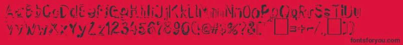 Sk ffy Font – Black Fonts on Red Background