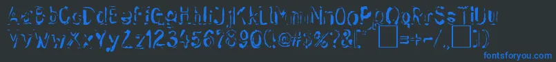 Sk ffy Font – Blue Fonts on Black Background