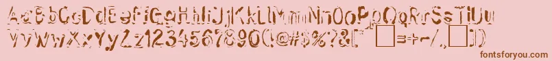 Sk ffy Font – Brown Fonts on Pink Background