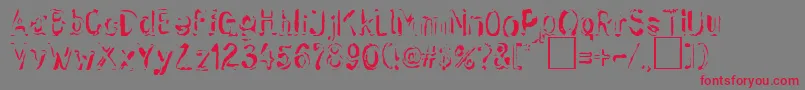 Sk ffy Font – Red Fonts on Gray Background