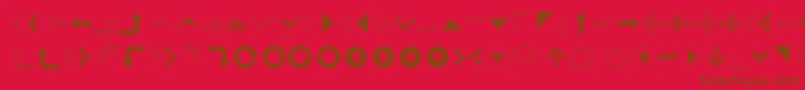 Simpledirectionarrows Font – Brown Fonts on Red Background