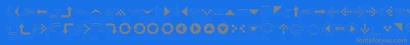 Simpledirectionarrows-Schriftart – Graue Schriften auf blauem Hintergrund
