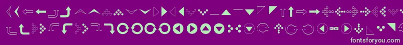 Simpledirectionarrows Font – Green Fonts on Purple Background