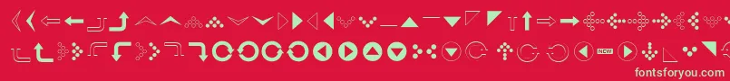 Simpledirectionarrows Font – Green Fonts on Red Background