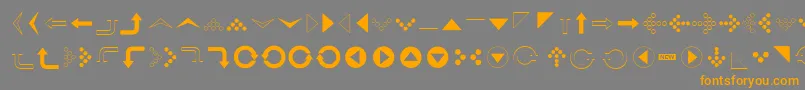 Simpledirectionarrows Font – Orange Fonts on Gray Background