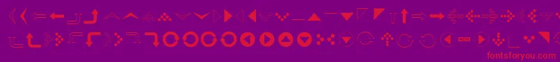 Simpledirectionarrows Font – Red Fonts on Purple Background