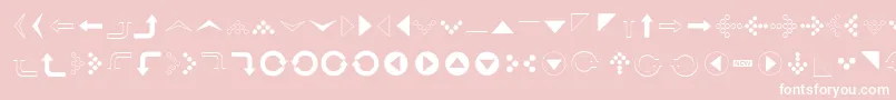 Simpledirectionarrows Font – White Fonts on Pink Background