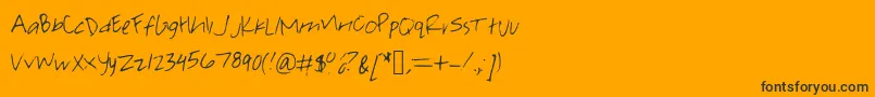 Pearachel-fontti – mustat fontit oranssilla taustalla