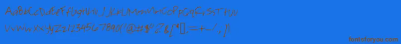 Pearachel-fontti – ruskeat fontit sinisellä taustalla