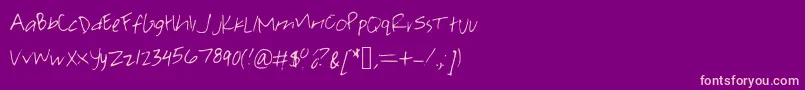 Pearachel Font – Pink Fonts on Purple Background
