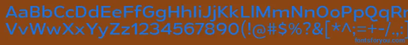 フォントGymkhanaBk – 茶色の背景に青い文字