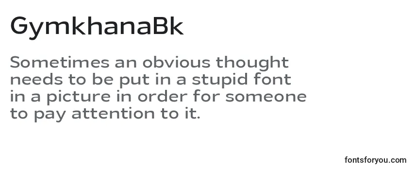 GymkhanaBk Font
