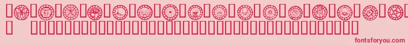 Wwchb Font – Red Fonts on Pink Background