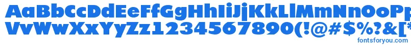 Czcionka AFuturicanord – niebieskie czcionki