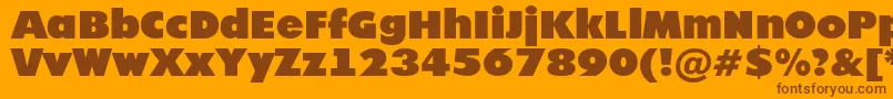 AFuturicanord Font – Brown Fonts on Orange Background