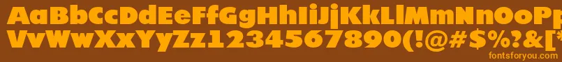 AFuturicanord Font – Orange Fonts on Brown Background