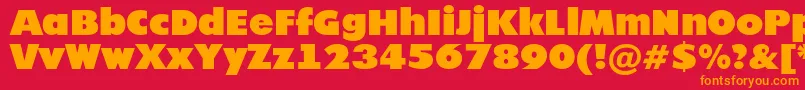 AFuturicanord Font – Orange Fonts on Red Background