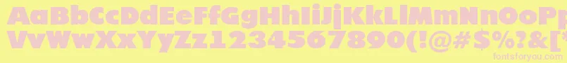 AFuturicanord Font – Pink Fonts on Yellow Background