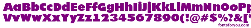 Czcionka AFuturicanord – fioletowe czcionki