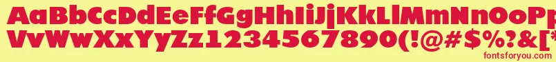 AFuturicanord Font – Red Fonts on Yellow Background