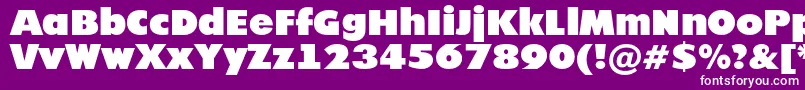 AFuturicanord-Schriftart – Weiße Schriften auf violettem Hintergrund