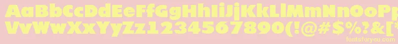 AFuturicanord Font – Yellow Fonts on Pink Background