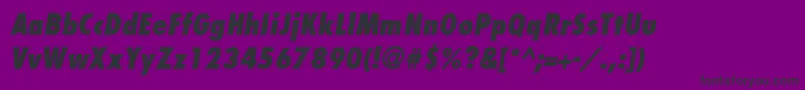 KudosCondensedSsiSemiBoldCondensedItalic Font – Black Fonts on Purple Background