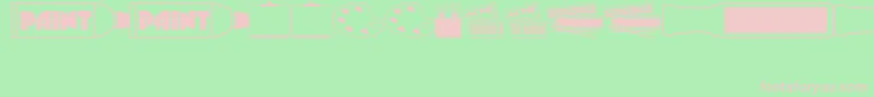 ArtSuppliesJl Font – Pink Fonts on Green Background