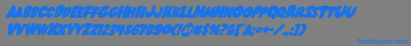 Shablagoosuperital Font – Blue Fonts on Gray Background