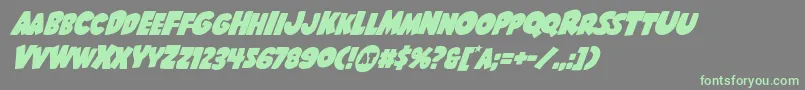 Shablagoosuperital Font – Green Fonts on Gray Background