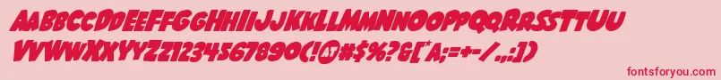 Shablagoosuperital Font – Red Fonts on Pink Background