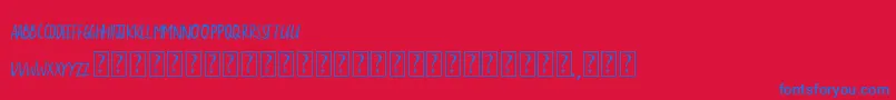 TheSarcasticGiraffe Font – Blue Fonts on Red Background