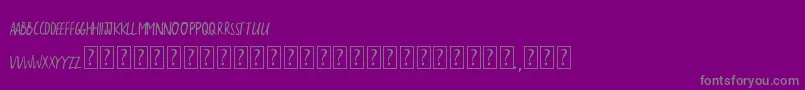 Fonte TheSarcasticGiraffe – fontes cinzas em um fundo violeta