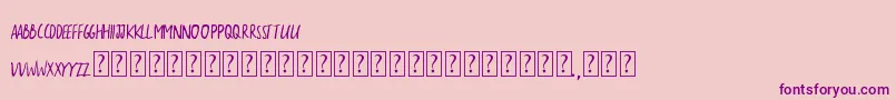 TheSarcasticGiraffe-Schriftart – Violette Schriften auf rosa Hintergrund
