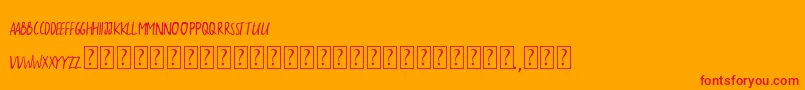 TheSarcasticGiraffe Font – Red Fonts on Orange Background