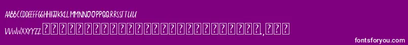 フォントTheSarcasticGiraffe – 紫の背景に白い文字
